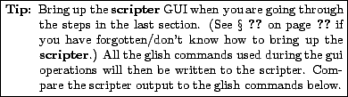 % latex2html id marker 8673
\fbox{\parbox{0.7\textwidth}{
\small\begin{descripti...
...ipter output to
the glish commands below.\vspace{-1.5\topsep}\end{description}}}