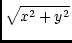 $\displaystyle \sqrt{x^2 + y^2}$
