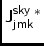 $\displaystyle \sf J^{sky}_{{\sf j}mk}^{\ast}$